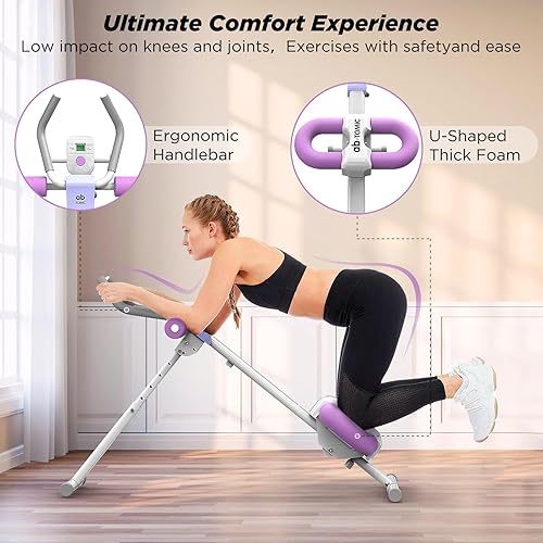 Miniatura 5 de Máquina de abdominales, equipo de entrenamiento abdominal ajustable, máquina de abdominales y sentadillas para entrenamiento de estómago, entrenador