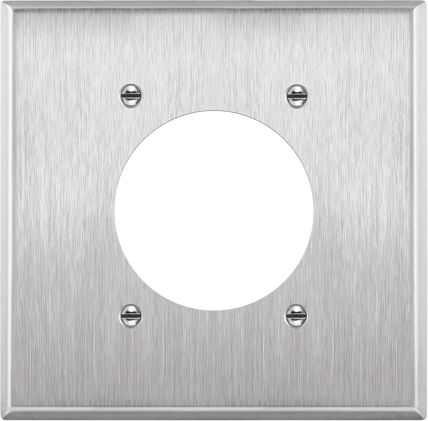 ENERLITES 1.406" Hole Single Receptacle Outlet Metal Midway Size Wall Plate, Corrosive Resistant Mid 1 Gang 4 88 X 3 11 7751m 430 Stainless Steel Ul Li