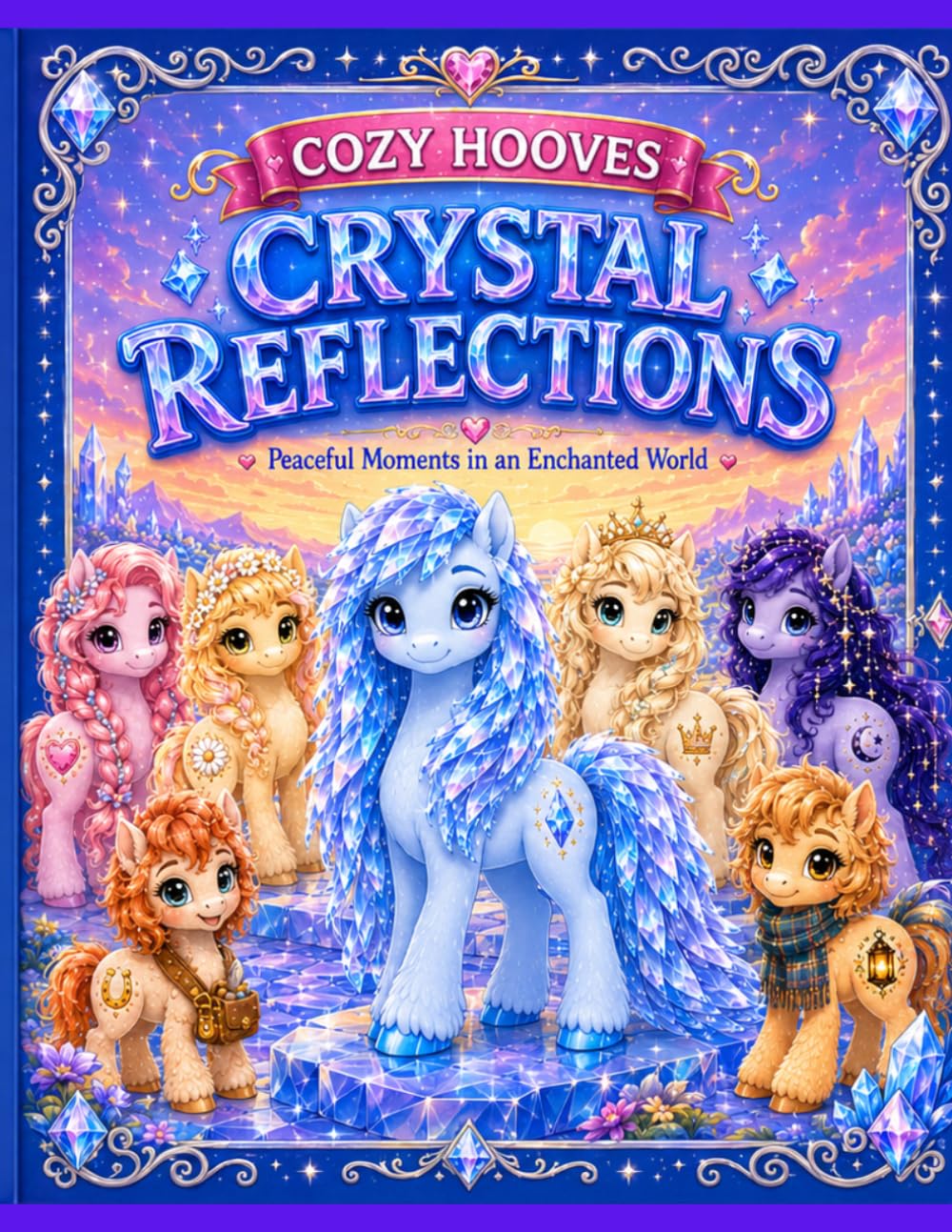 Cozy Hooves: Crystal Reflections: Peaceful Moments in an Enchanted World (Cozy Hooves Coloring Series)