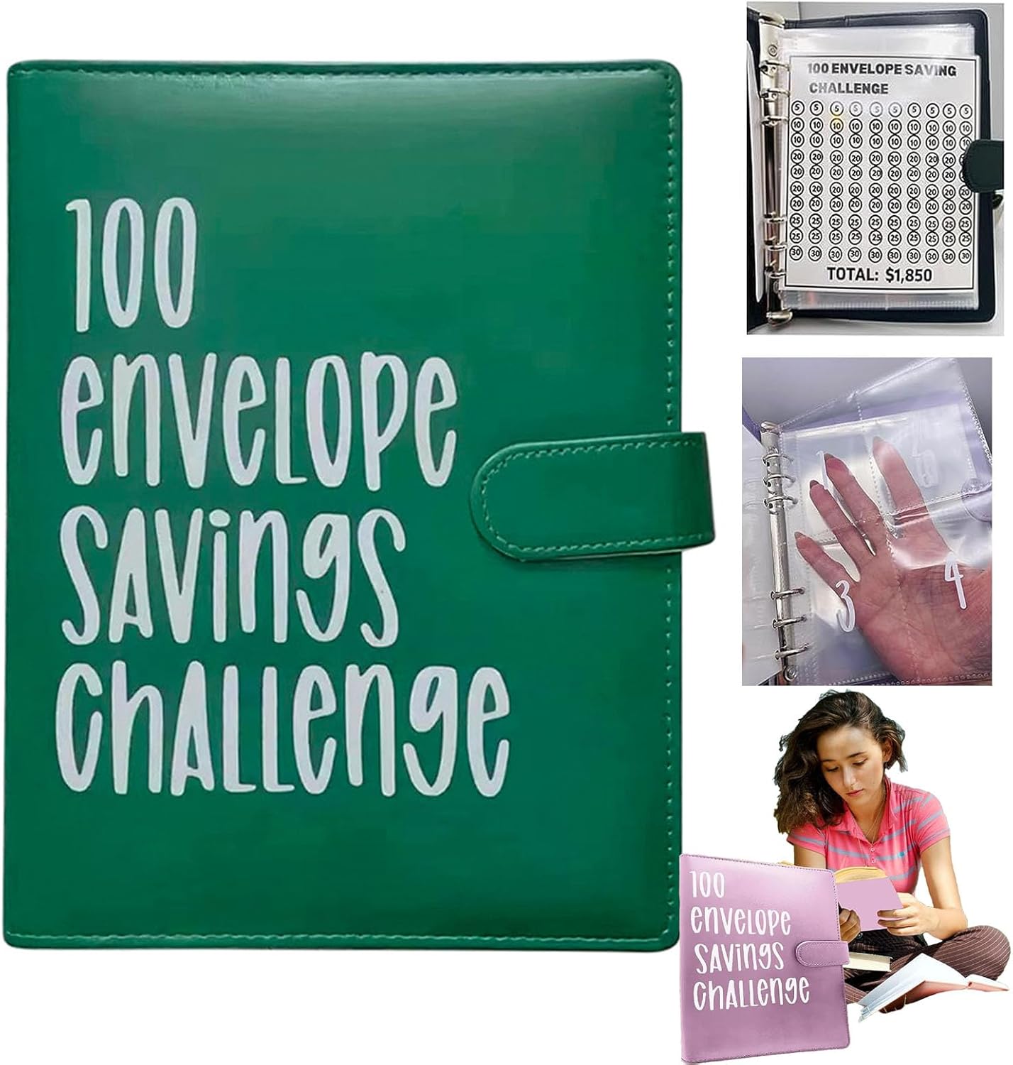 100 Envelope Challenge Binder, Saving Binder, Money Binder, Easy and Fun Way to
