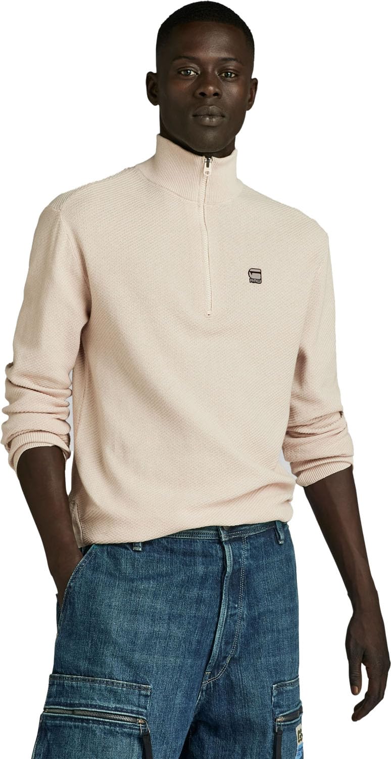G-Star Men's Moss Knitted Sweater, Beige/khaki (whitebait D24464-D631-1603), XL