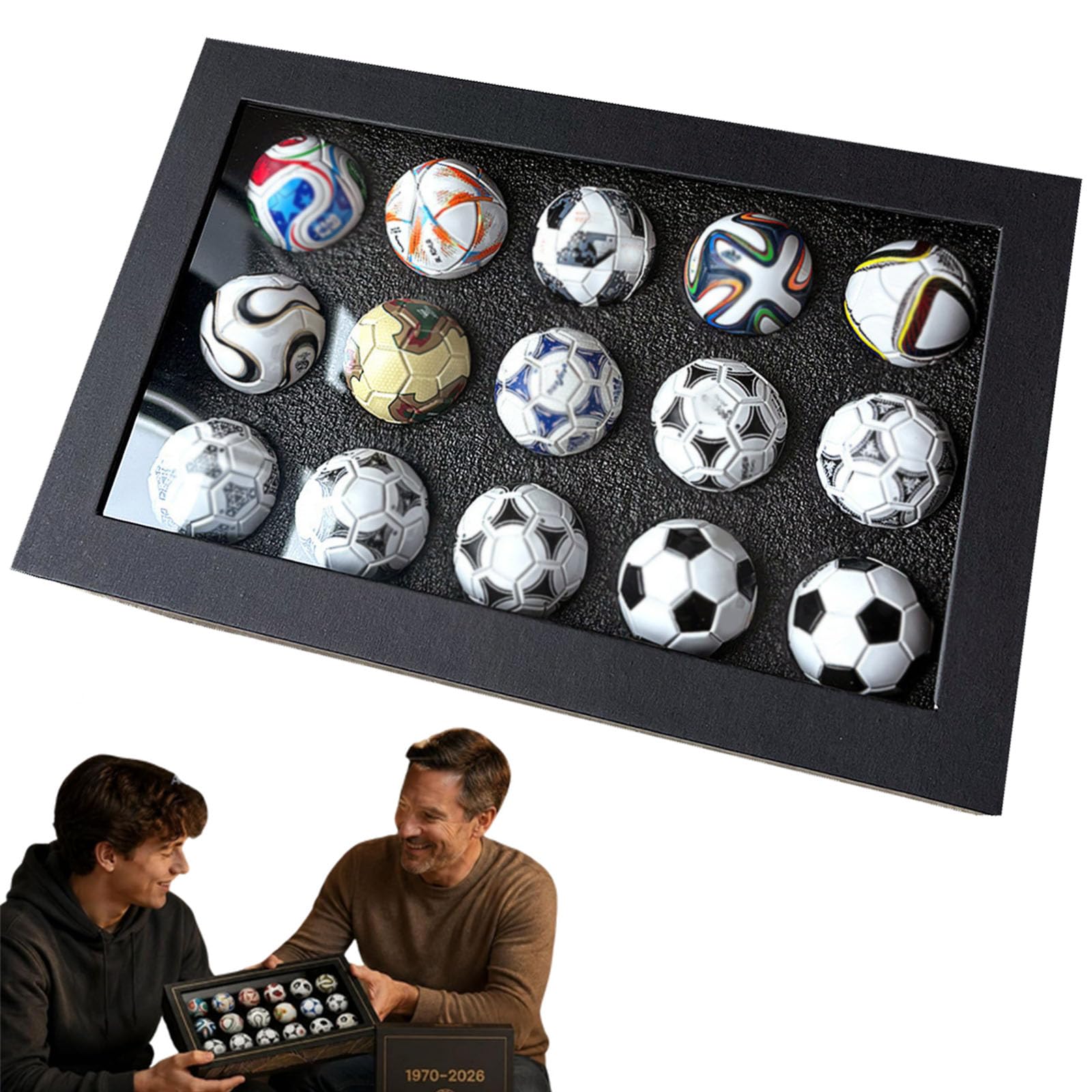SXFMHAPOM Handcrafted Mini Soccer Ball Collection, World Cup Soccer Ball Set, Desk Display & Sports Memorabilia Gifts for Soccers Fans (1)
