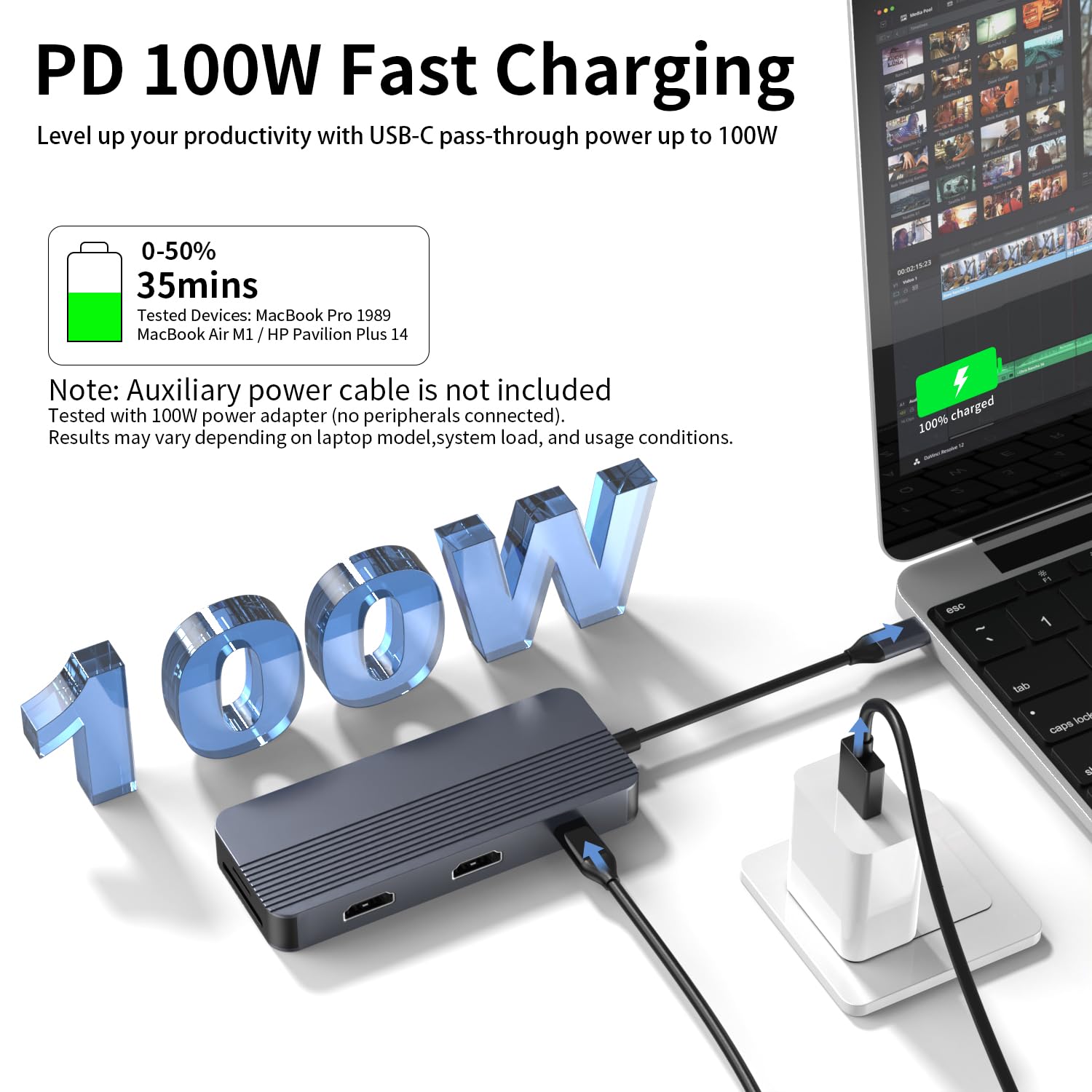 Docking Station Dual Monitor per HP/Dell/Lenovo/MacBook, Adattatore Hub USB C con Dual HDMI 4K, Docking Station 8 in 1 per laptop, Dock USB C con USB 3.0, Ricarica PD, Lettore di Schede SD/TF