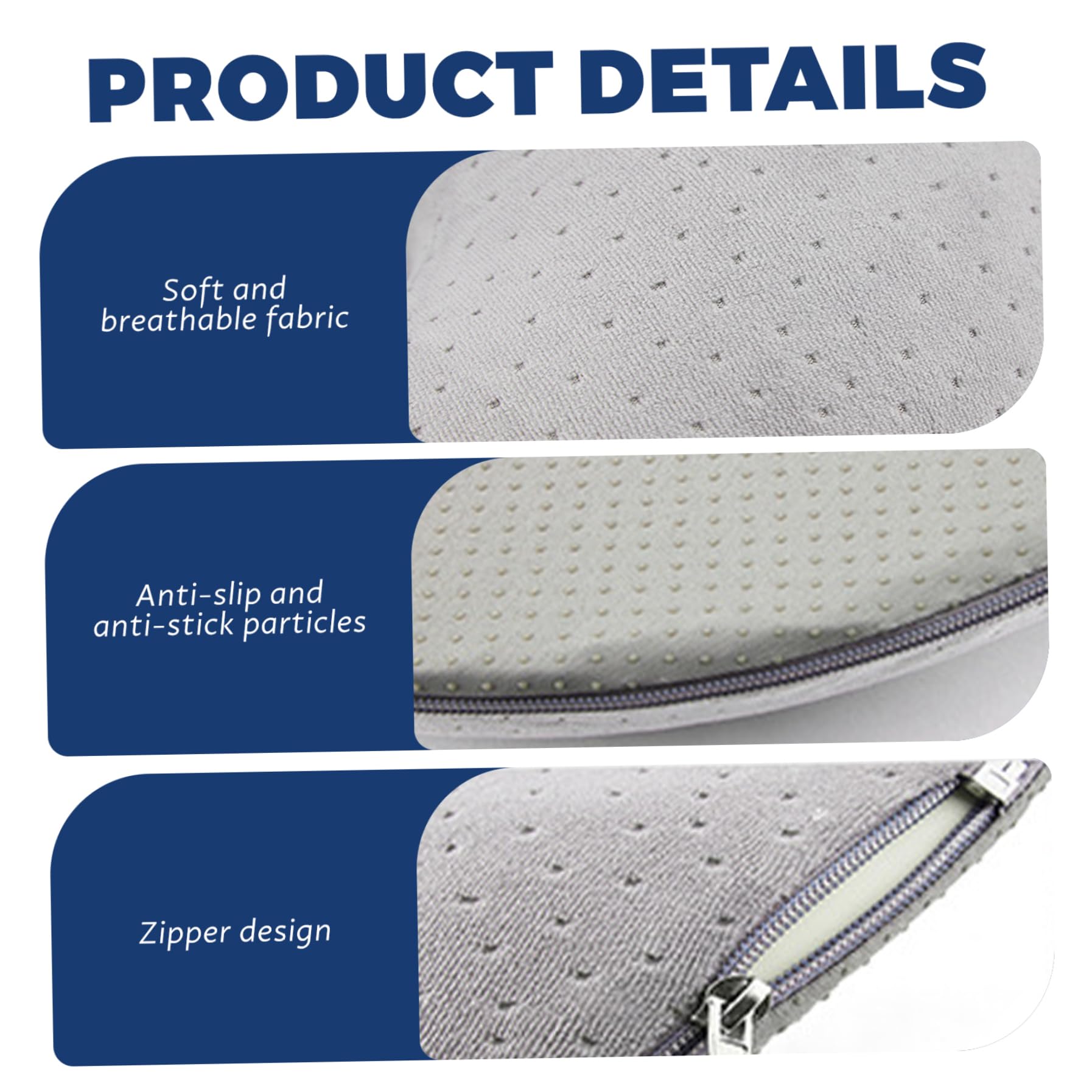 Cuscino a ciambella per emorroidi, cuscini per emorroidi a rimbalzo lento in memory foam per seduta antiscivolo e ispessito con foro di scarico della pressione e design inclinato Grigio