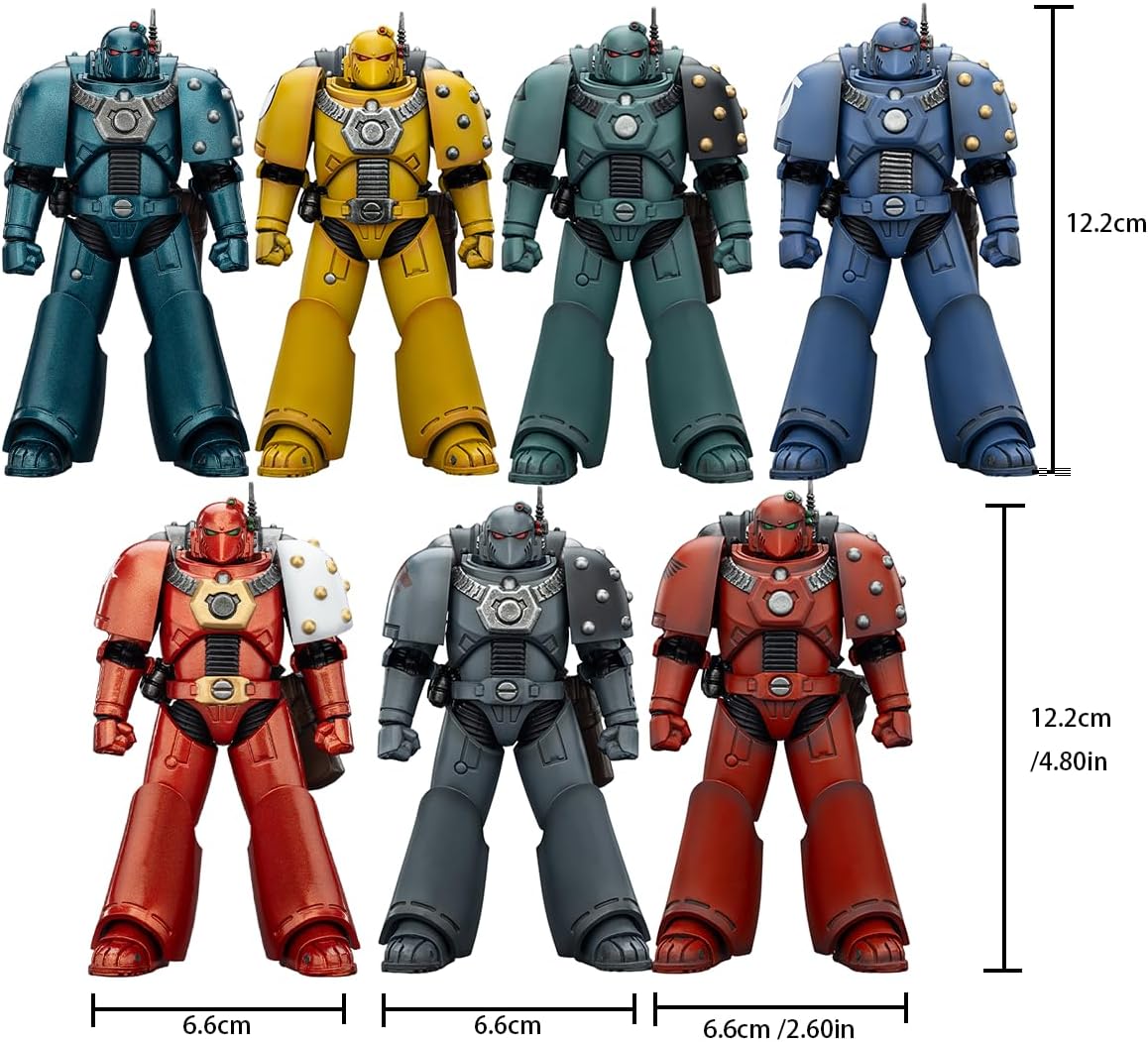JOYTOY Warhammer The Horus Heresy 1/18 Action Figure 15+, 7PCS MKVI Tactical Legionary 4.80" Collection Model Birthday Gift