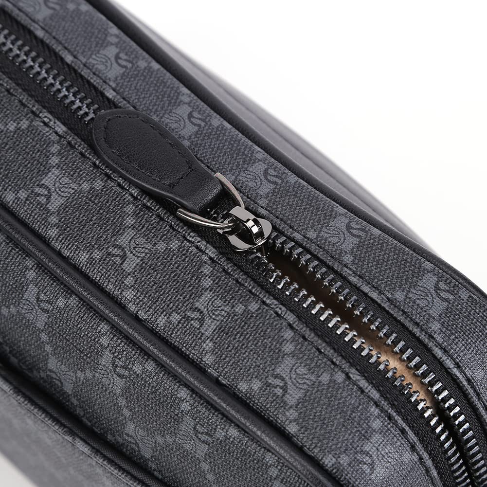 Starnearby - Bolso bandolera para hombre, de piel sintética, Crossbody Bag, pequeño bolso cuadrado, bandolera, bolsa para teléfono móvil, bolsa para negocios, viaje y trabajo