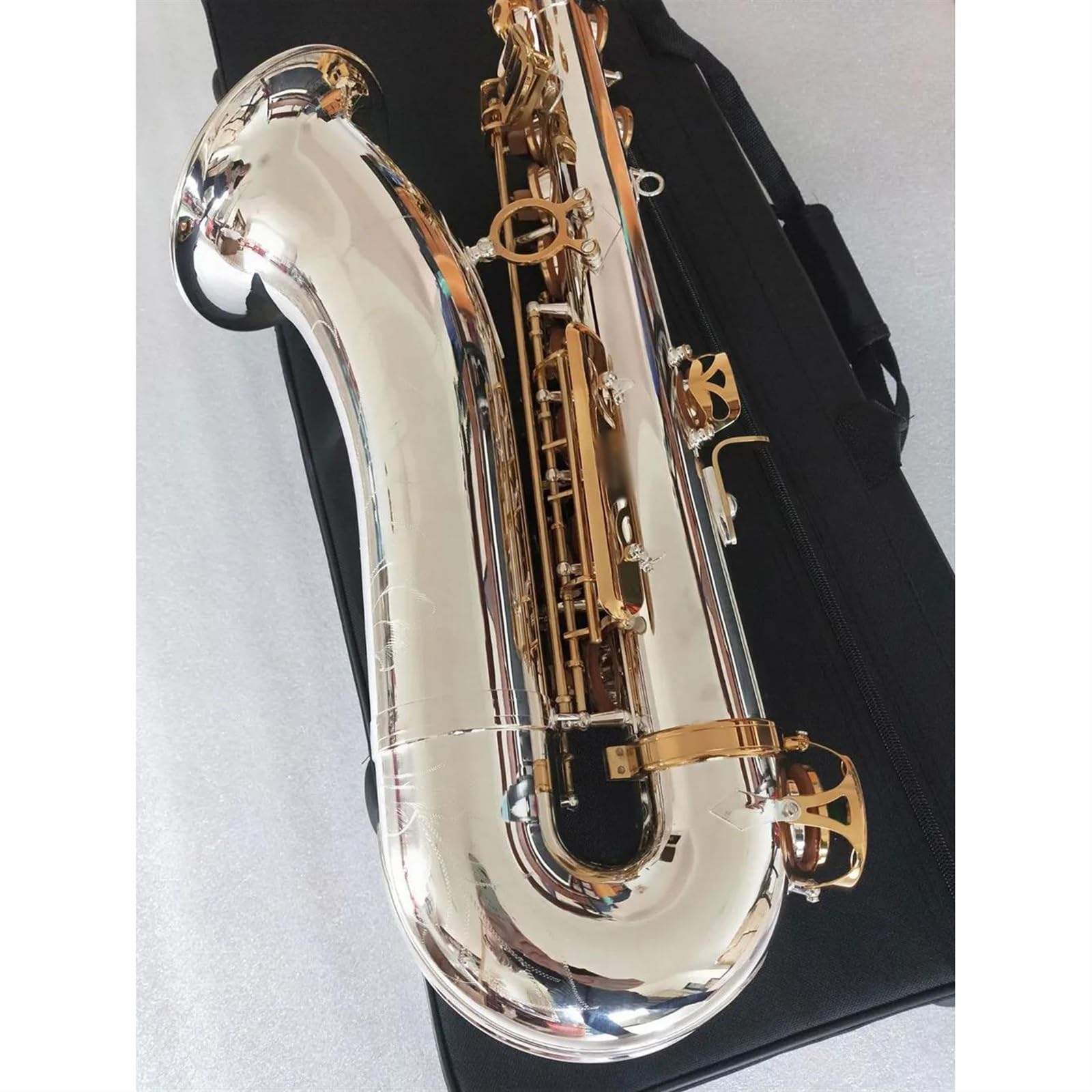 Saksofon Saksofon Tenorowy Instrumenty Muzyczne Bb Tone Silver Gold Key Sax Professional