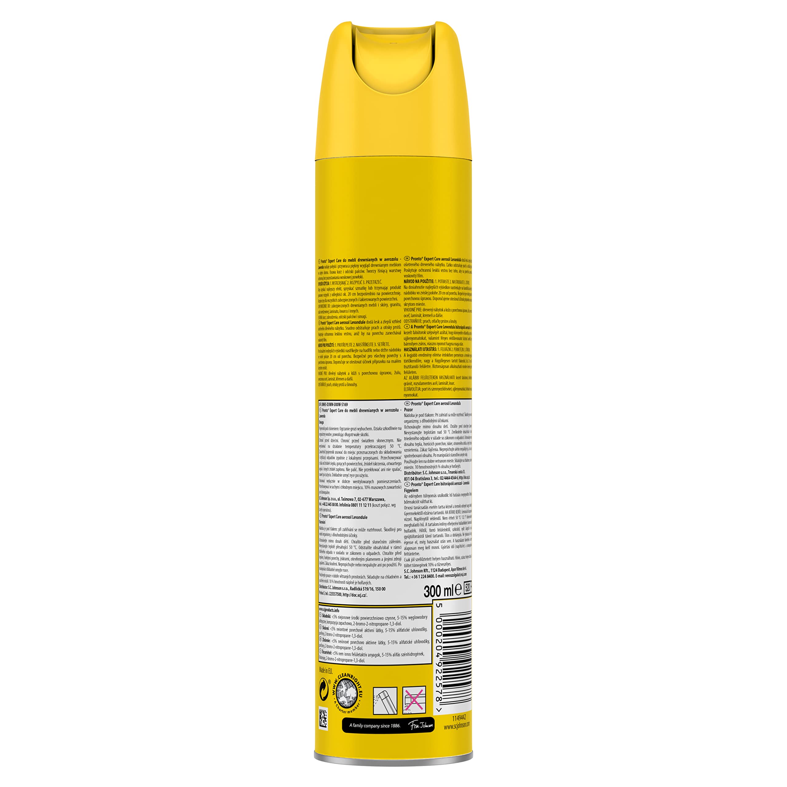 Pronto Środek do Czyszczenia Mebli Drewnianych w Aerozolu o Zapachu Lawendy, 300 ml