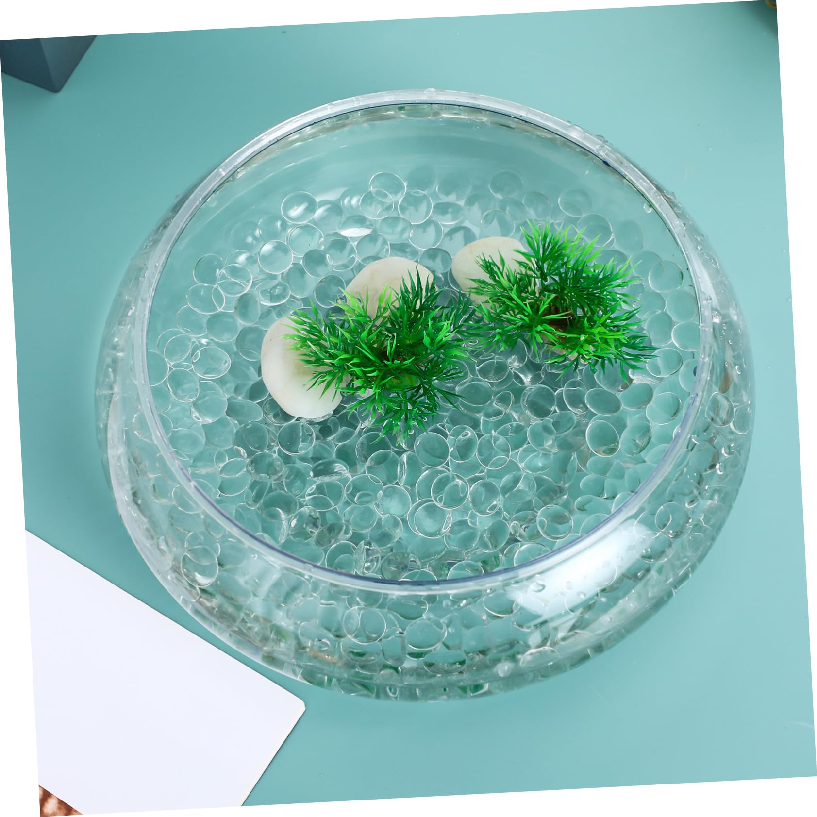 VOSAREA Billes Plates Verre Transparentes Galets de Verre pour Remplissage de Vases Décoration pour Aquarium et Jardin