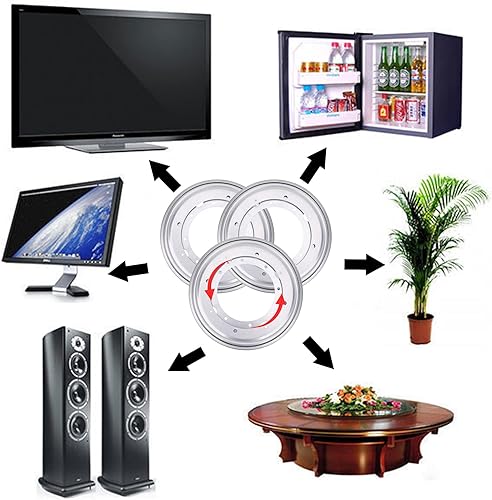 Miniatura 6 de Lazy Susan Hardware - Juego de 3 placas giratorias de rodamiento de bolas de 9 pulgadas de grosor de 516 pulgadas de grosor, capacidad de 750