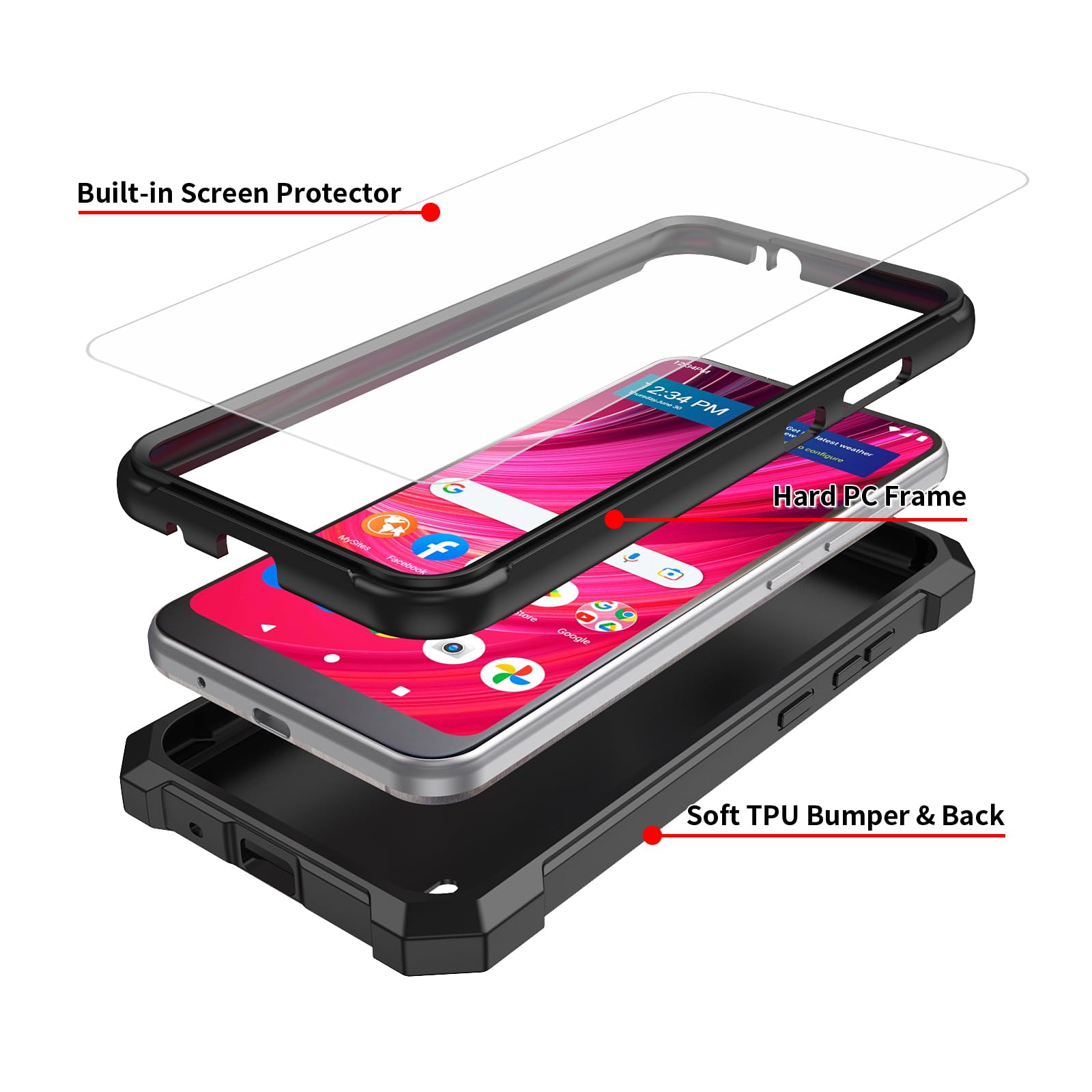 leather phone case for belt New Men Cellphone Loop Holster Case Belt Waist Bag Props Leather Purse   www.Nuroco.com