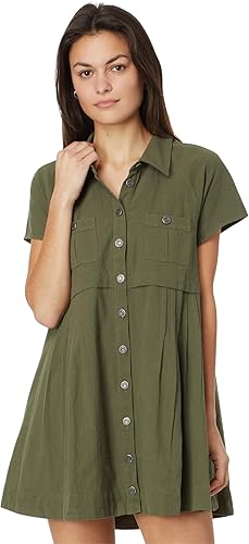 Free People Womens Ronnie Poplin Mini Dress Garden Snake Med