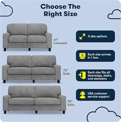 Miniatura 379 de Serta Palisades Sofás Tapizados para Sala, Sofá de Diseño Moderno, Tela, gris (Glacial Gray) gris (Glacial Gray),Beige,Marrón,Alforfón Beige,Marrón