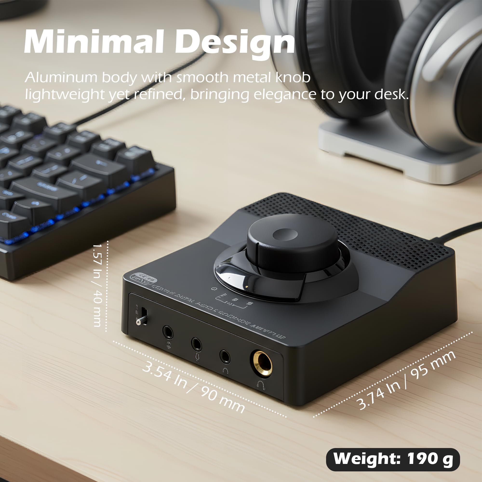 Amplificatore DAC H1, amplificatore per cuffie da digitale ad analogico per PC, 3,5 mm/6,35 mm/microfono/EQ ottico/coassiale/RCA con interruttore alti e bassi, mini amplificatore USB HiFi per cuffie