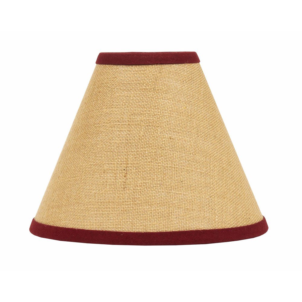 Home Collection by Raghu Burlap Stripe 12" Lampshade Regular Clip Barn, Red