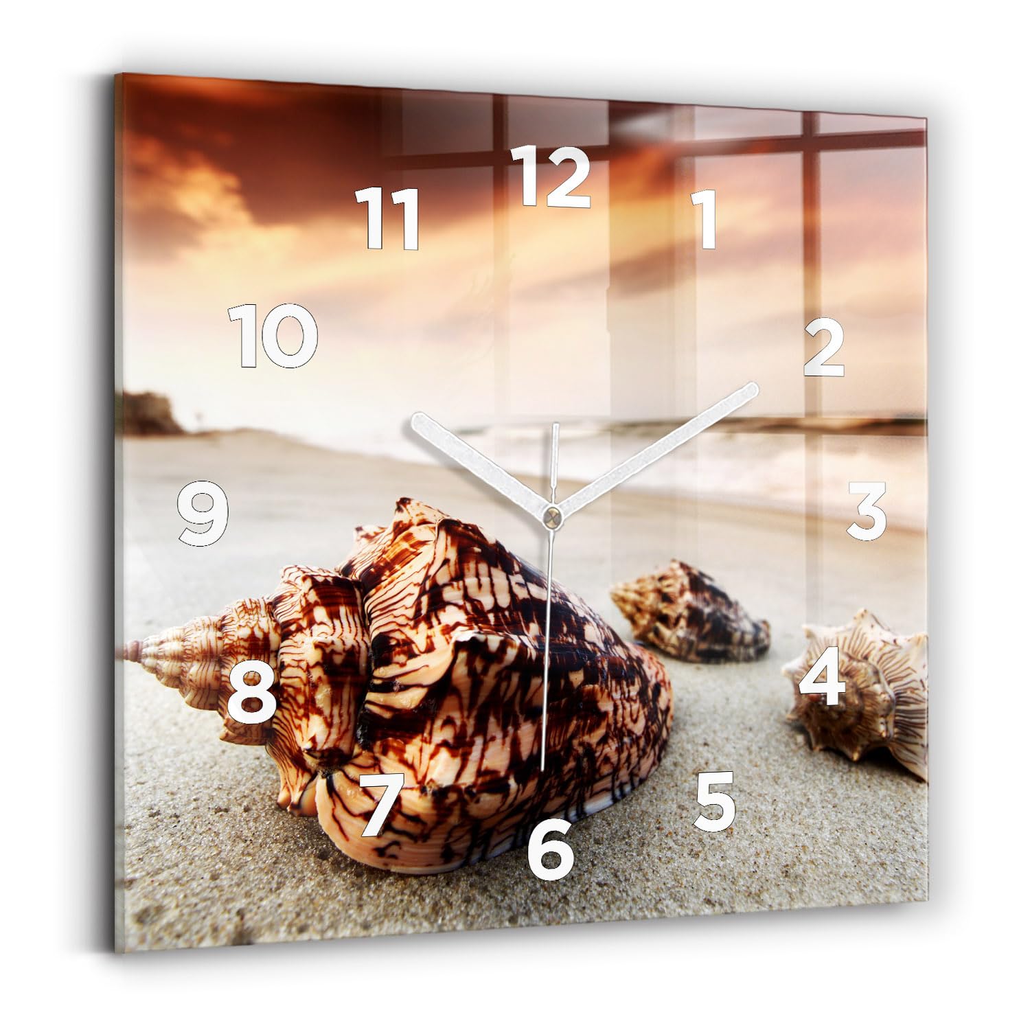 Horloge carrée 30x30 cm Wallfluent à double affichage numérique et analogique