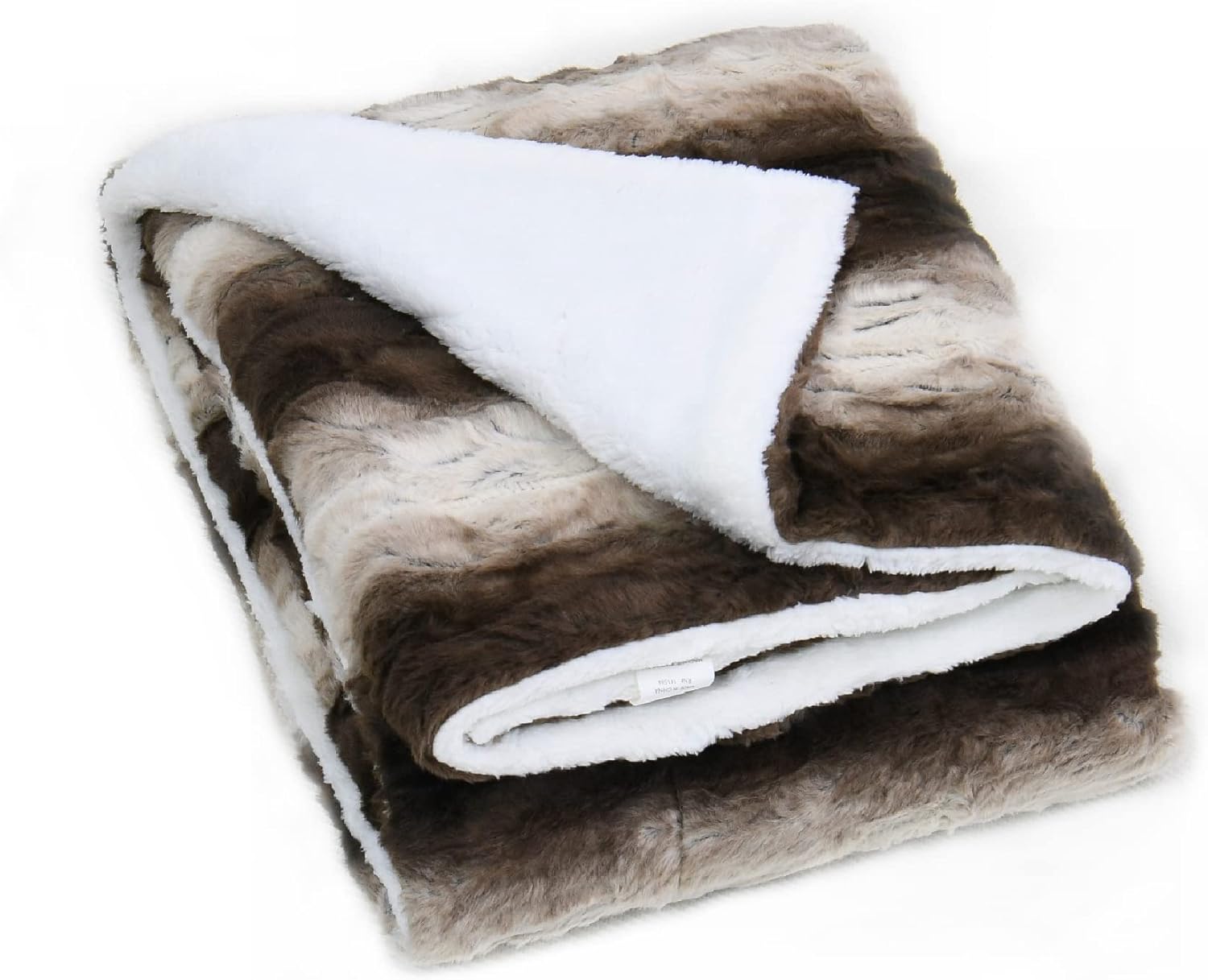 Home Soft Things Meerkat Soft Warm Cozy Fluffy Comfy Throw Blanket with Sherpa Backing 50'' x 60'', Luxurious Accent Plush Couch Bed Sofa Cover Farmhouse Décor