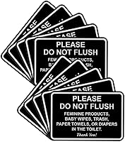 Vista 49 de All Quality Letrero clásico enmarcado con texto en inglés «Please Do Not Flush Thank You» para baño, 4 x 6 pulgadas (negro y blanco) 1 paquete