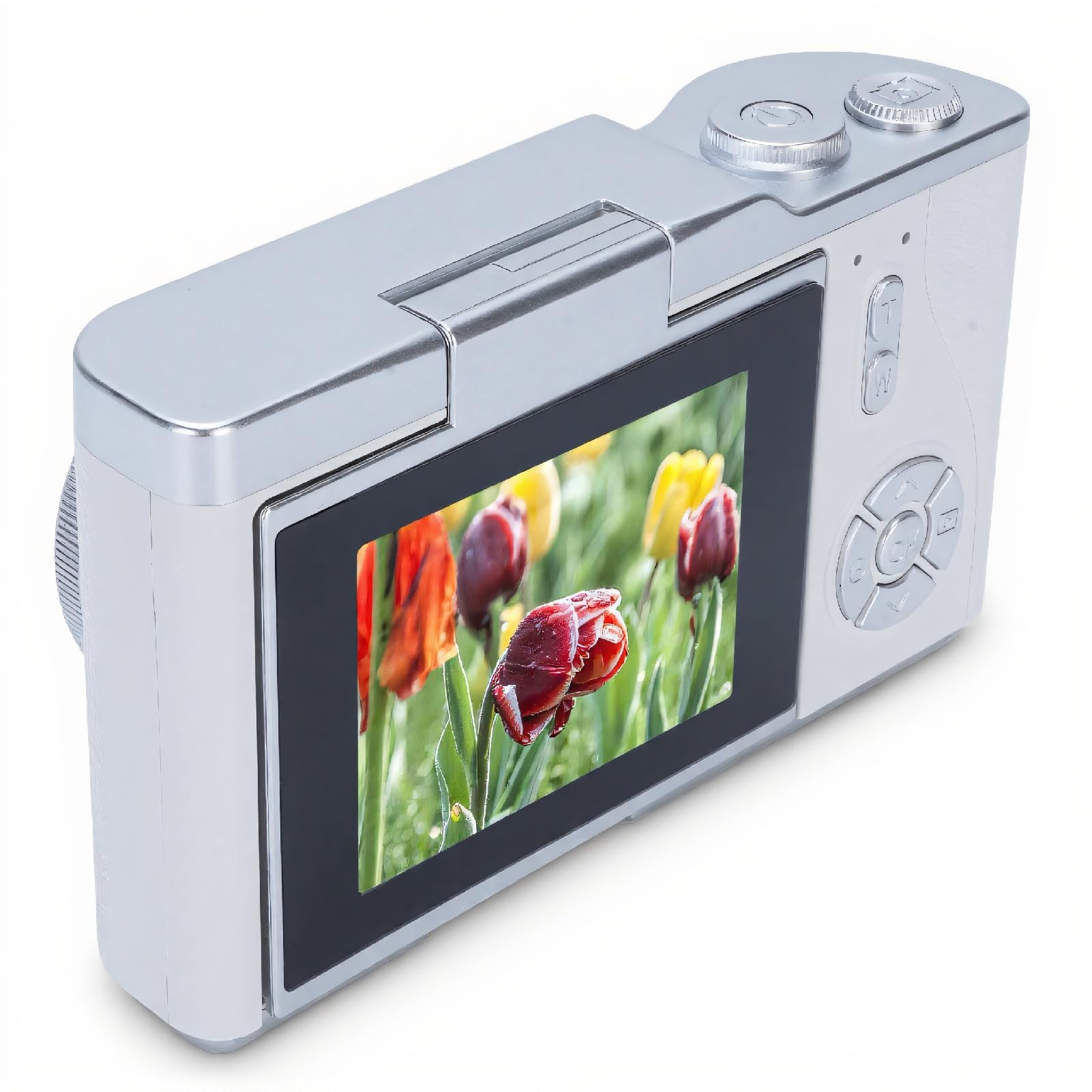Fotocamera Digitale, 1080p 48 MP da 2,4 Pollici HD Display 18x Zoom Focus Automatico Vlogging Telecamera Anti Shake Fotocamera Compatta per Adolescenti Ragazzi Ragazzi Anziani
