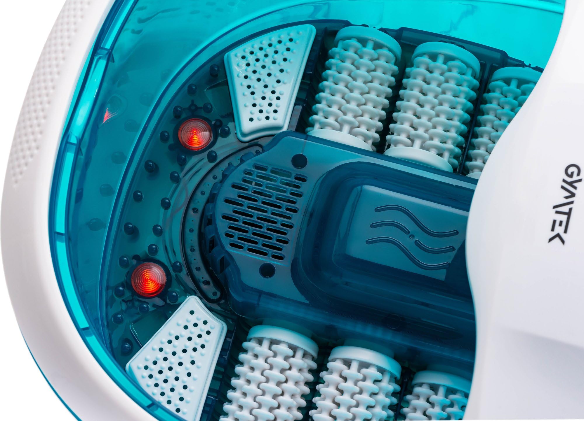 Gymtek Fussbad mit Massagefunktion, Fußbad Massagegerät, Fußbadewanne mit Massage & Wärme, Fußsprudelbad für die Füße - Inkl. Hydro-& Vibrationsmassage