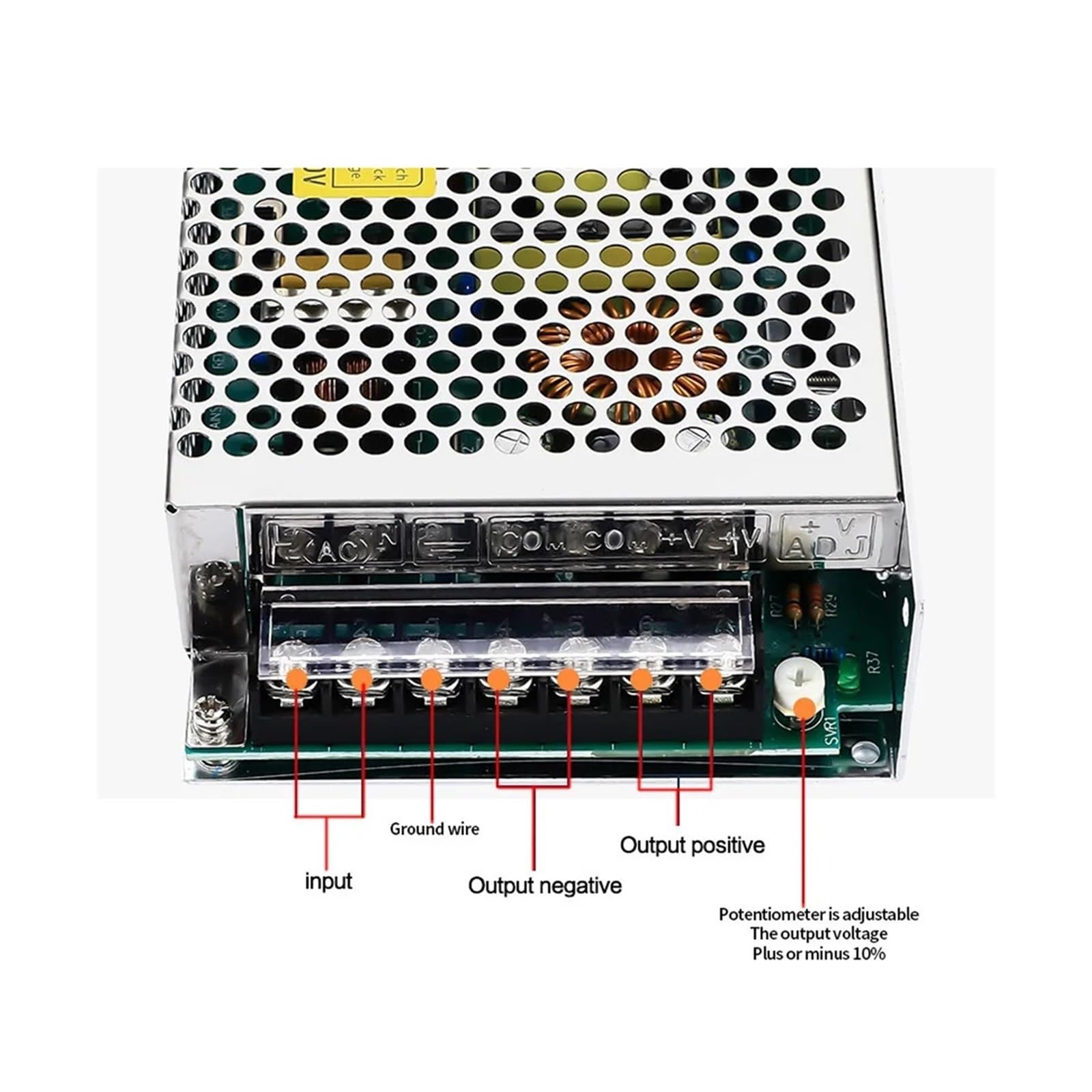 Seria MS120 S120 zasilacz impulsowy 120 W 5 V 12 15 24 36 48 AC/DC, transformator z pojedynczym wyjściem (24V, MS-120W)