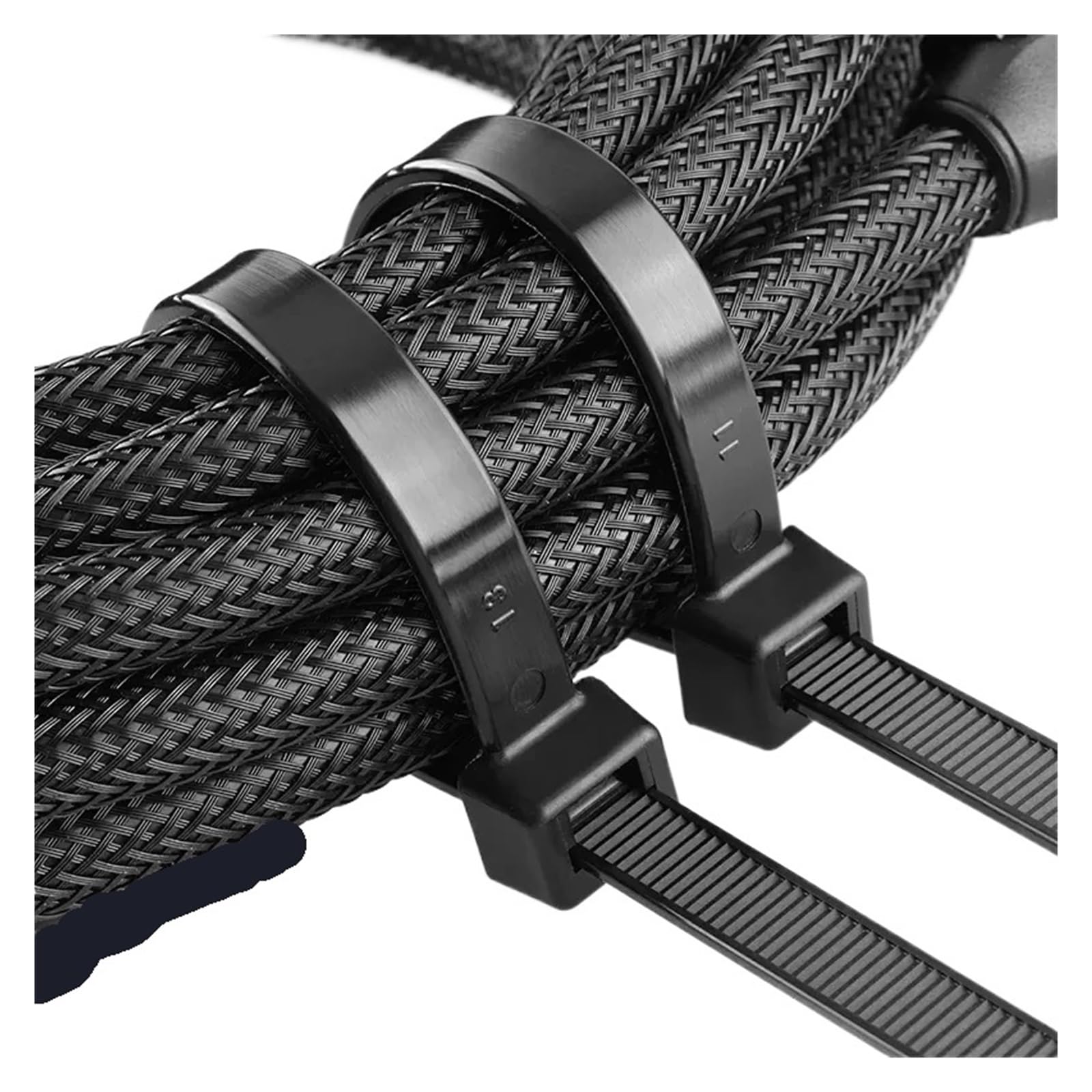 Fascette per cavi Fascetta stringicavo in nylon di plastica autobloccante nera 3*200mm Fascetta stringicavo ad anello 3*150mm Fascetta stringicavo con cerniera 4*150 5*200mm(4x300mm,10 Pack)