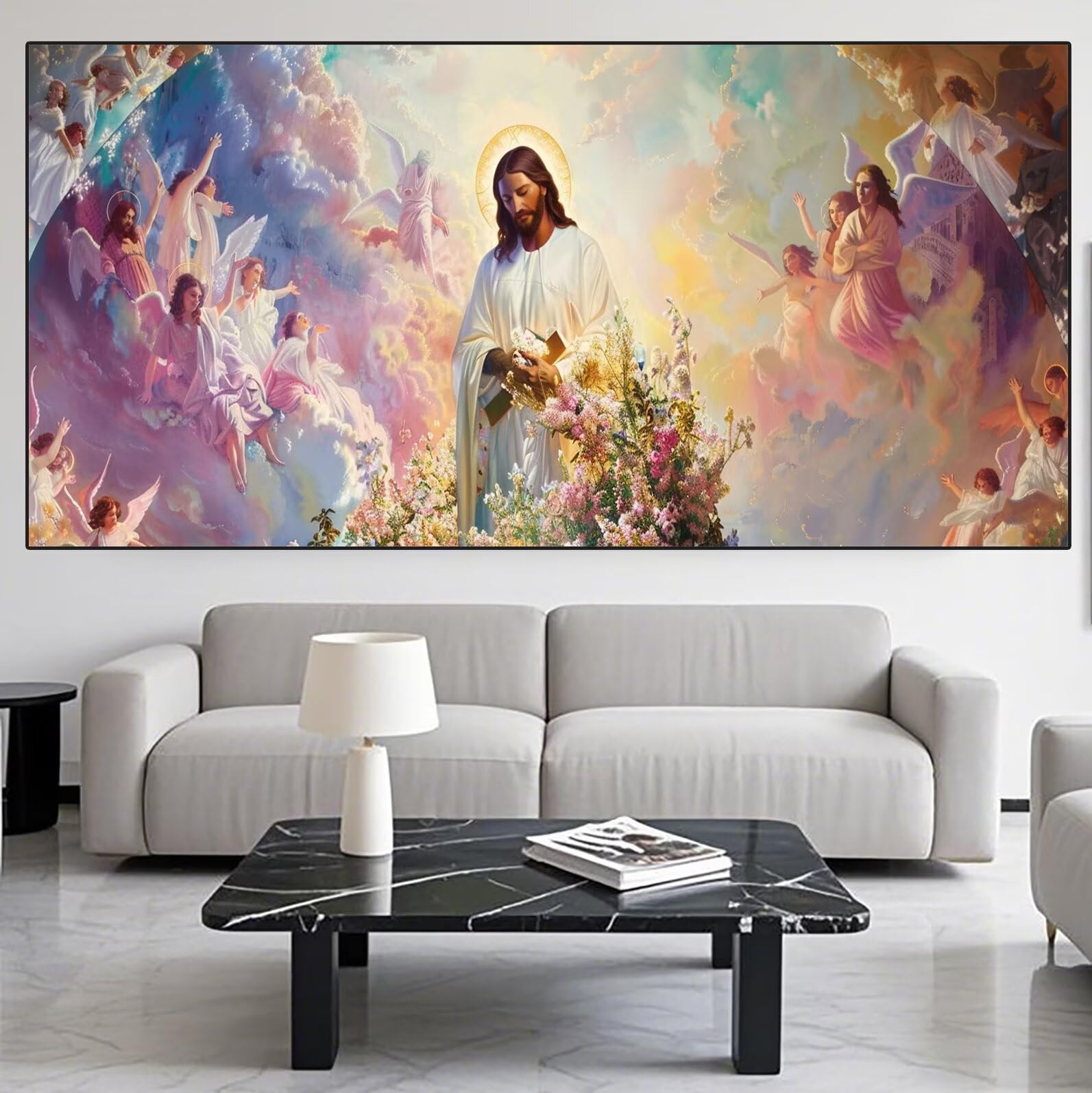 Jesus Diamond Art Sacred Diamond Painting Arts and Crafts dla dorosłych, zestawy do malowania diamentami 5D, dorosłych, Crysta, haft krzyżykowy, zestaw do haftowania dla początkujących, dekoracja