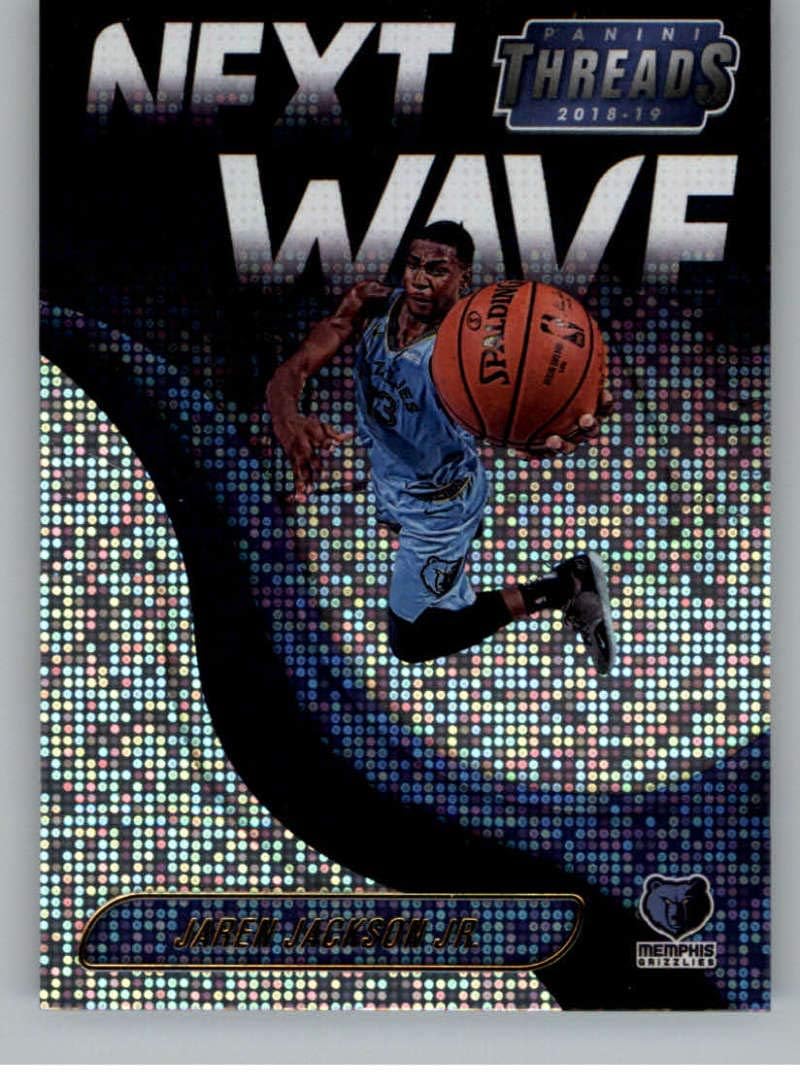 2018-19 Panini Threads Next Wave Dazzle Basketball #5 Jaren Jackson Jr. Memphis Grizzlies Official NBA Insert Parallel Card From Panini