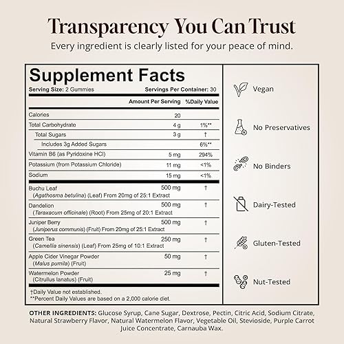 Miniatura 6 de Gomitas Debloat  Hinchazón rápida y alivio de gases  Apoyo digestivo a base de hierbas con vinagre de sidra de manzana, diente de león y té verde