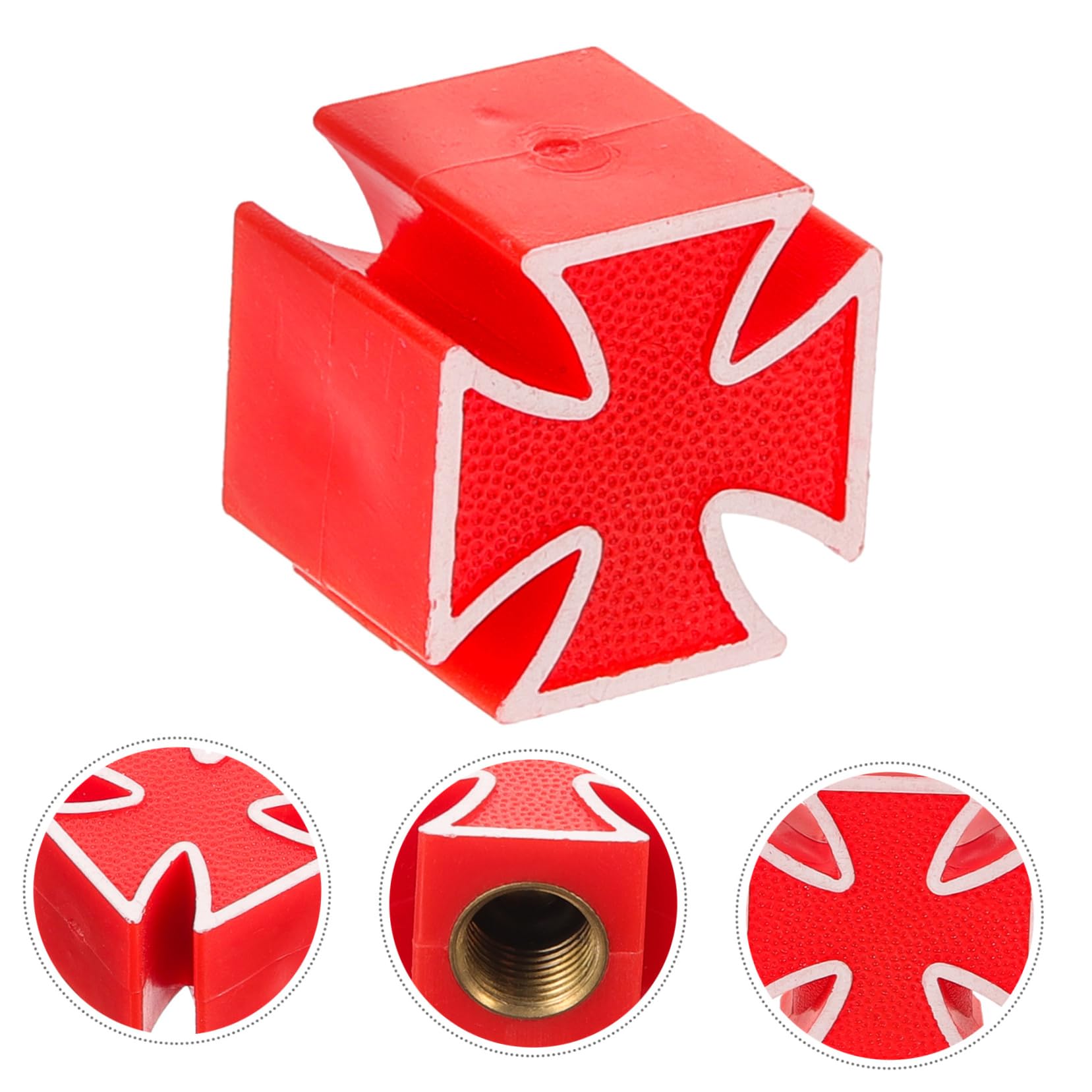 Thickened Rotating Cosmetics Storage Box (Transparent Green) Small Tire Valves Caps Car Tires Valves Caps Stem Caps Novelty Cross Shaped Valves Caps Car Tire Valves Caps