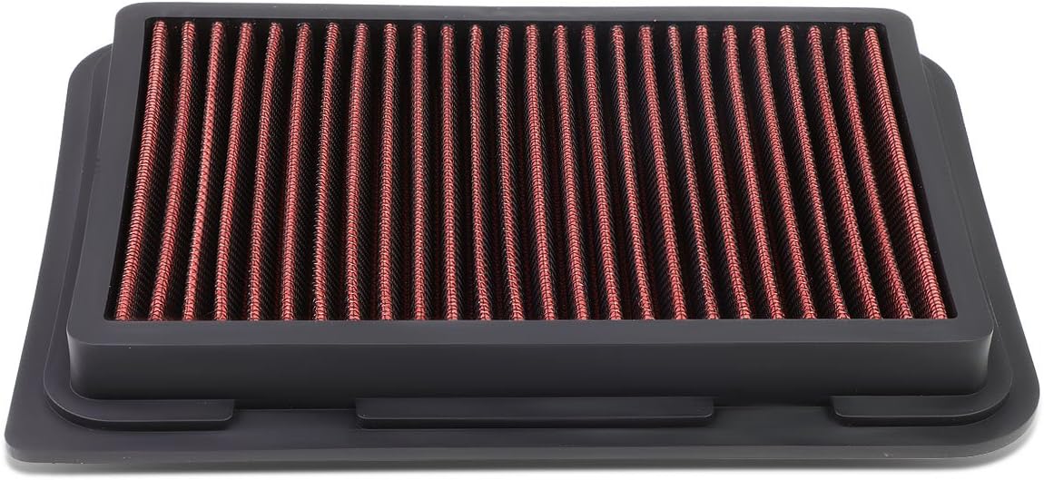 DNA Motoring AFPN-181-RD Clean Air Washable Drop In Panel Air Filter Enhance Engine Performance Power & Acceleration Improve [Compatible with 06-08 Rav4 2.4L / 06-12 Rav4 3.5L / 09-12 Rav4 2.5L]