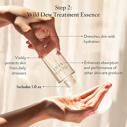 Miniatura 4 de Peach & Lily - Kit de descubrimiento de piel de vidrio (4 productos) - Limpiador, esencia, suero y crema - Set de cuidado de la piel facial - Rutina