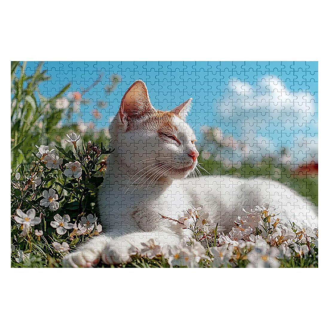 Puzzle 2000 elementów kota, kwiat dla dorosłych, klasyczne puzzle Wyzwanie edukacyjne Zabawki dla rodziny, niemożliwe drewniane puzzle z pudełkiem na prezent, dekoracja ścienna-2263