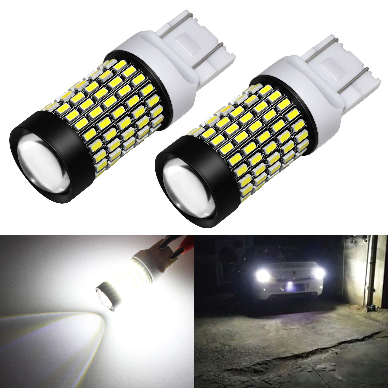 PHINLION 7440 7443 LED Reverse Light Bulbs