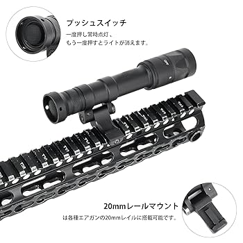 Amazon.co.jp: [QIRUIMY] シュア ファイア フリップ可動式 M640W