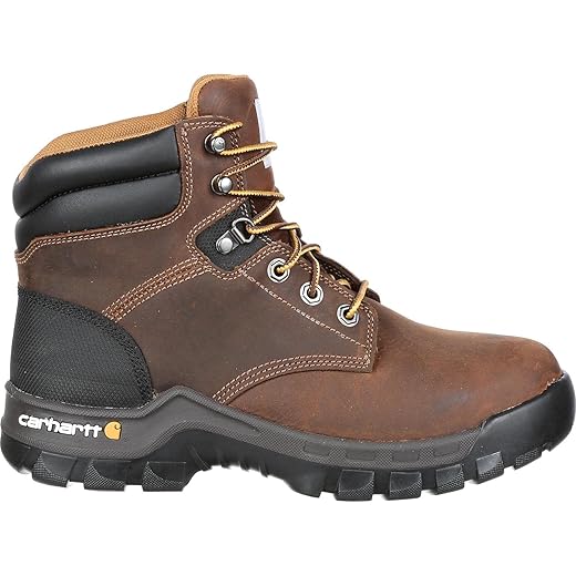 Carhartt Men's Rugged Flex 6" Comp Toe Work Boot, Brown Oil Tanned Leather, 12