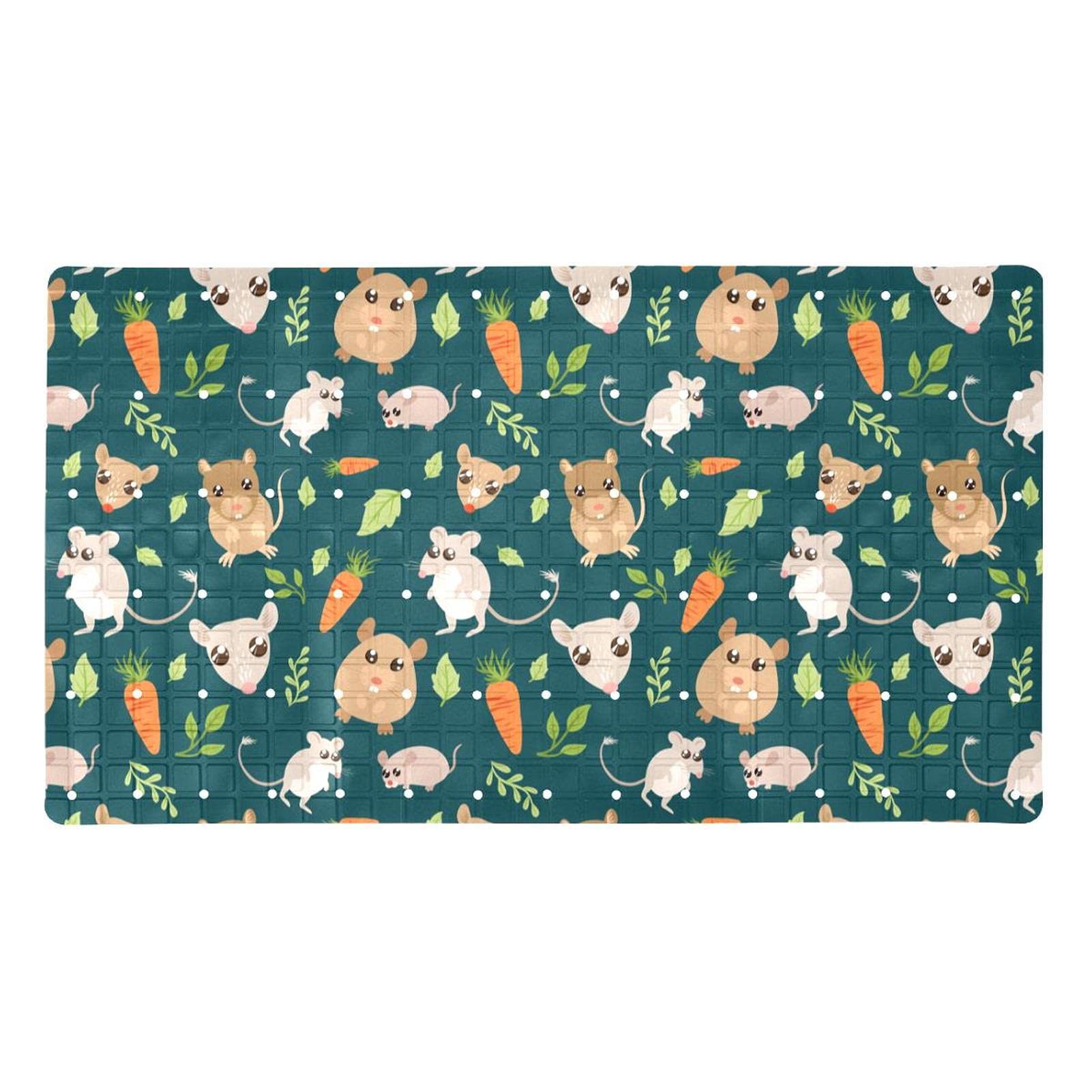 Tapis de bain pour bébé et personne âgée motif carotte ludique