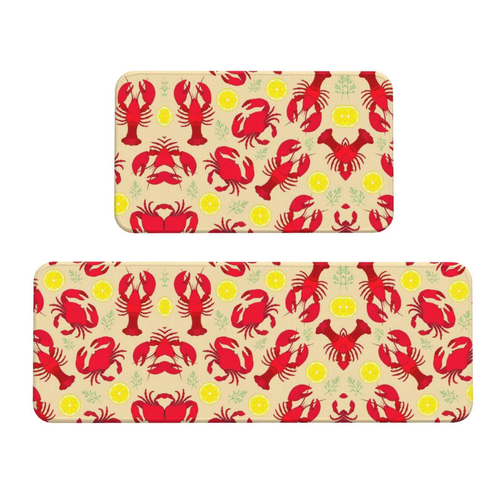 Tapetes impermeables con diseño de chef EdWal y base antideslizante para cocina, juego de 2