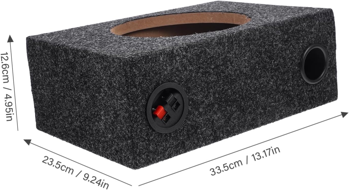 Sealed Subwoofer Box Carpeted Car Subwoofer Enclosure Wood Abs Material for Powerful Bass Upgrade DIY Car Audio System