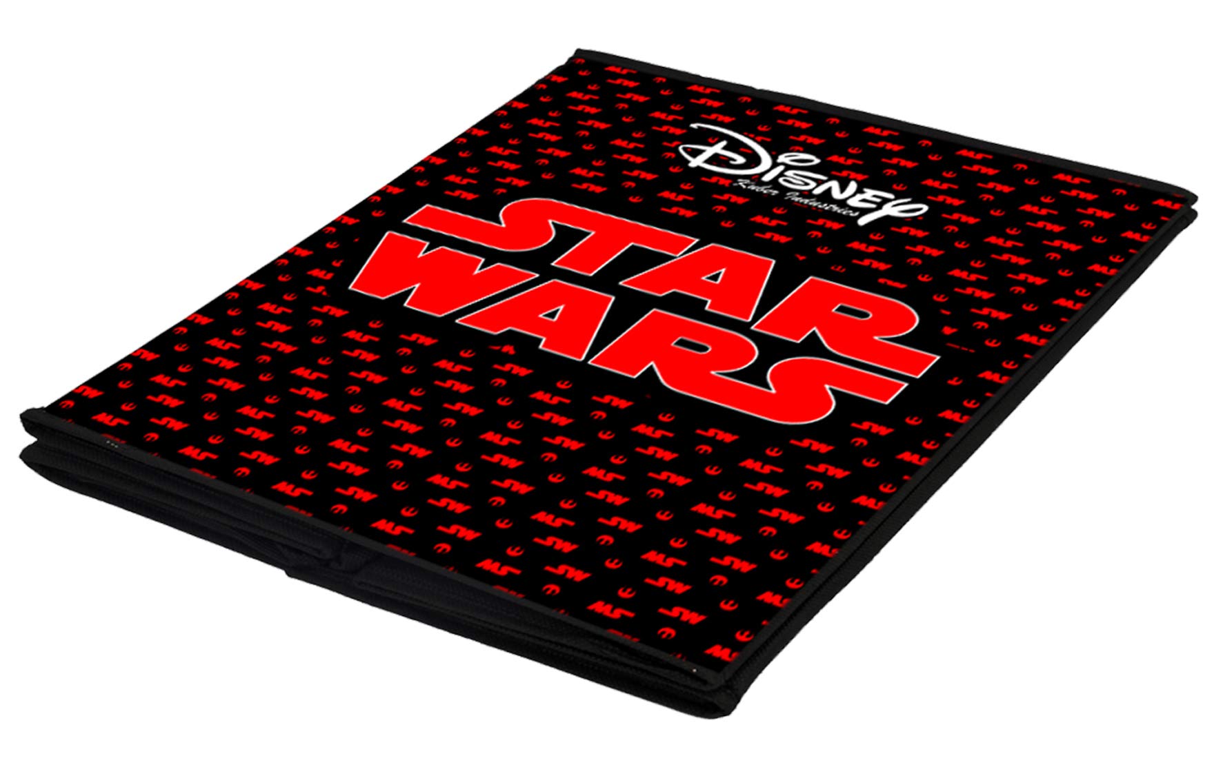 Kuber Industries Disney Star War składany kosz do przechowywania/sześcian/organizer na zabawki, ubrania i książki z uchwytami - opakowanie 3 szt. (czarny) -HS43KUBMART26294