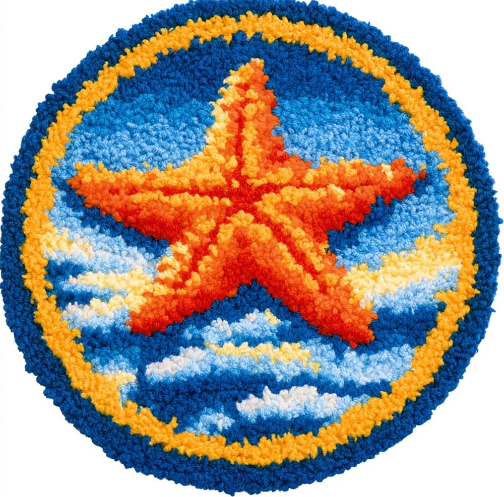 kitphoenix Latch Hook Kits for Adults Starfish