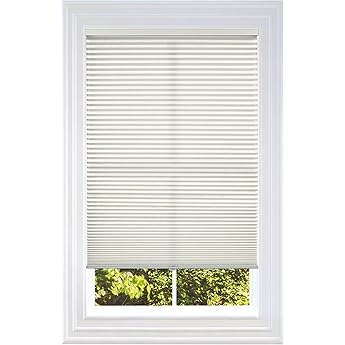 BlindsAvenue Cellular Honeycomb Cordless Shade, 9/16" Single Cell, Blackout, White Dove, Size: 38.5" W x 48" H