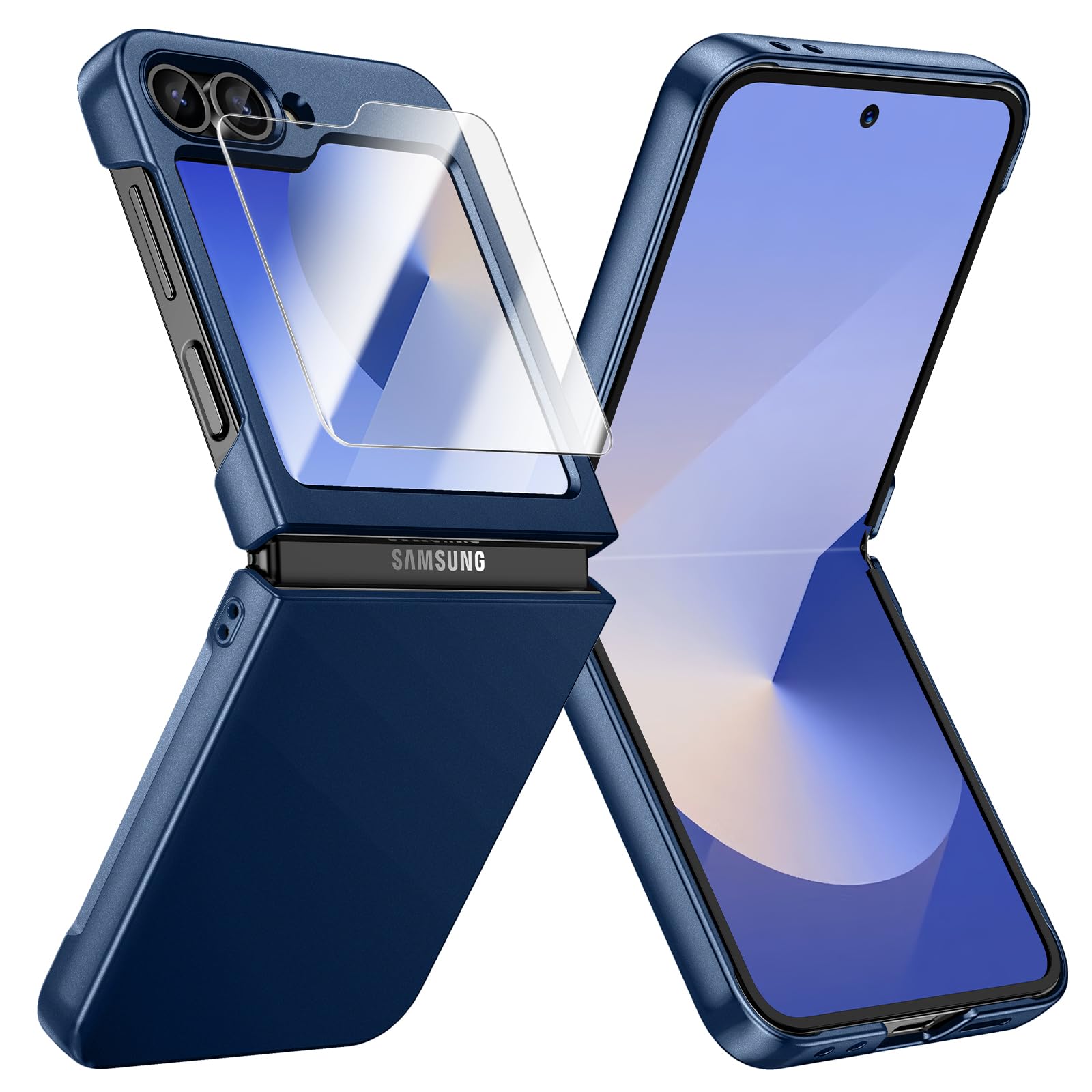 Doeshine für Samsung Z Flip Hülle Ultra Dünn, Displayschutzfolie | Lightweight Skin-Friendly, Hard PC Stoßfest Schutzhülle Kratzfest Rugged Cover Schutzhülle für Galaxy Z Flip Hülle 5G