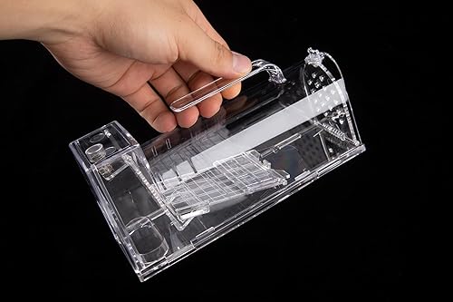 Miniatura 9 de Trampa humana para ratones, trampa de jaula en vivo para animales de interior, gatillo de pedal sensible, trampa extendida transparente para ratas
