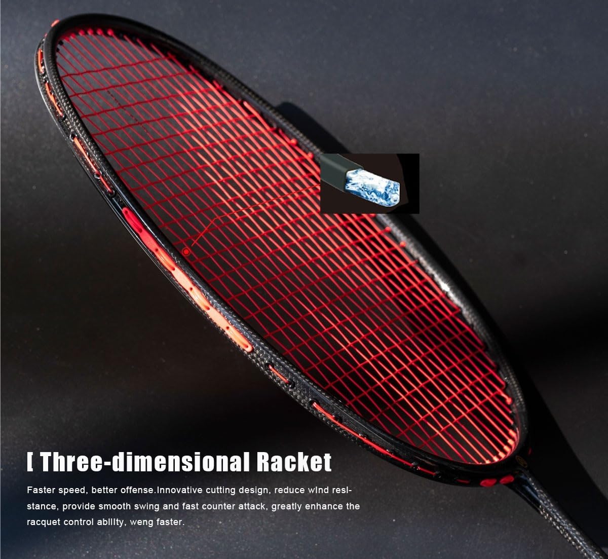 Badminton Set Racchetta da Badminton in tungsteno con processo di Tessitura in Fibra Carbonio G5