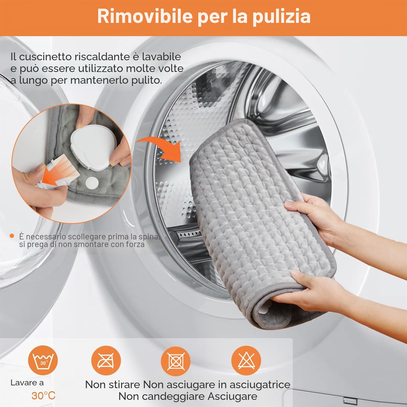 CYFIE Scaldapiedi 2 in 1, Scaldapiedi Elettrico e Termoforo Elettrico, Timer Regolabile 45-120 Minuti, Temperatura Regolabile 30-70°C,Spegnimento Automatico, per Piedi, Schiena, Addome, ecc