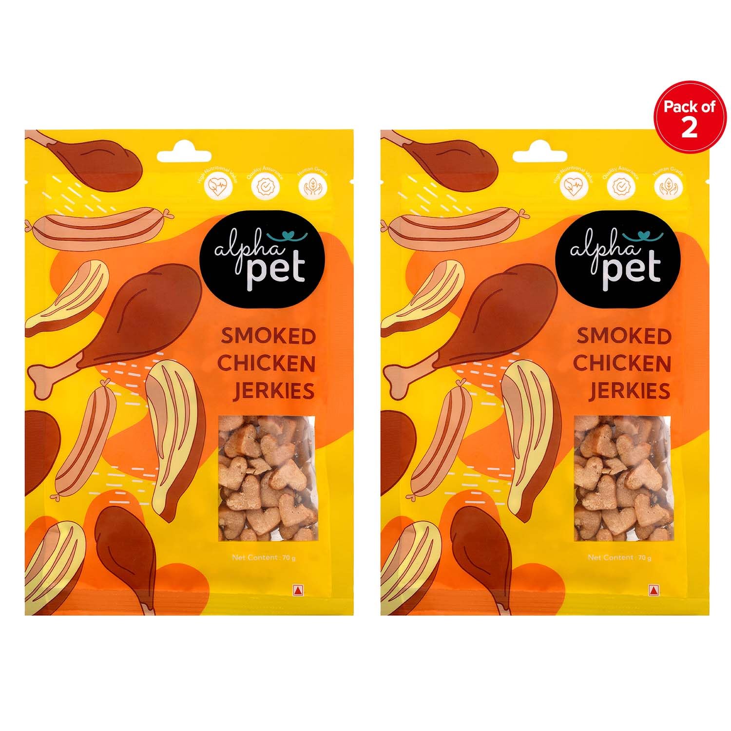 ALPHAPET Smoky Delights: 70 Grams of Savory Smoked Chicken Jerkies - Irresistible Canine Treat for Dogs - Pack of 2 (B0CZTTKWJ5) Amazon Price History, Amazon Price Tracker