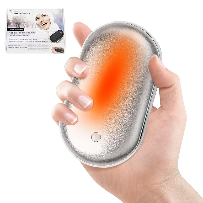 Immagine del prodotto Scaldamani Ricaricabile USB, BelonLink Portatile Scaldamani Portatile Hand Warmer con Display a LED per Campeggio, Sci, Regali (pupazzo di neve)