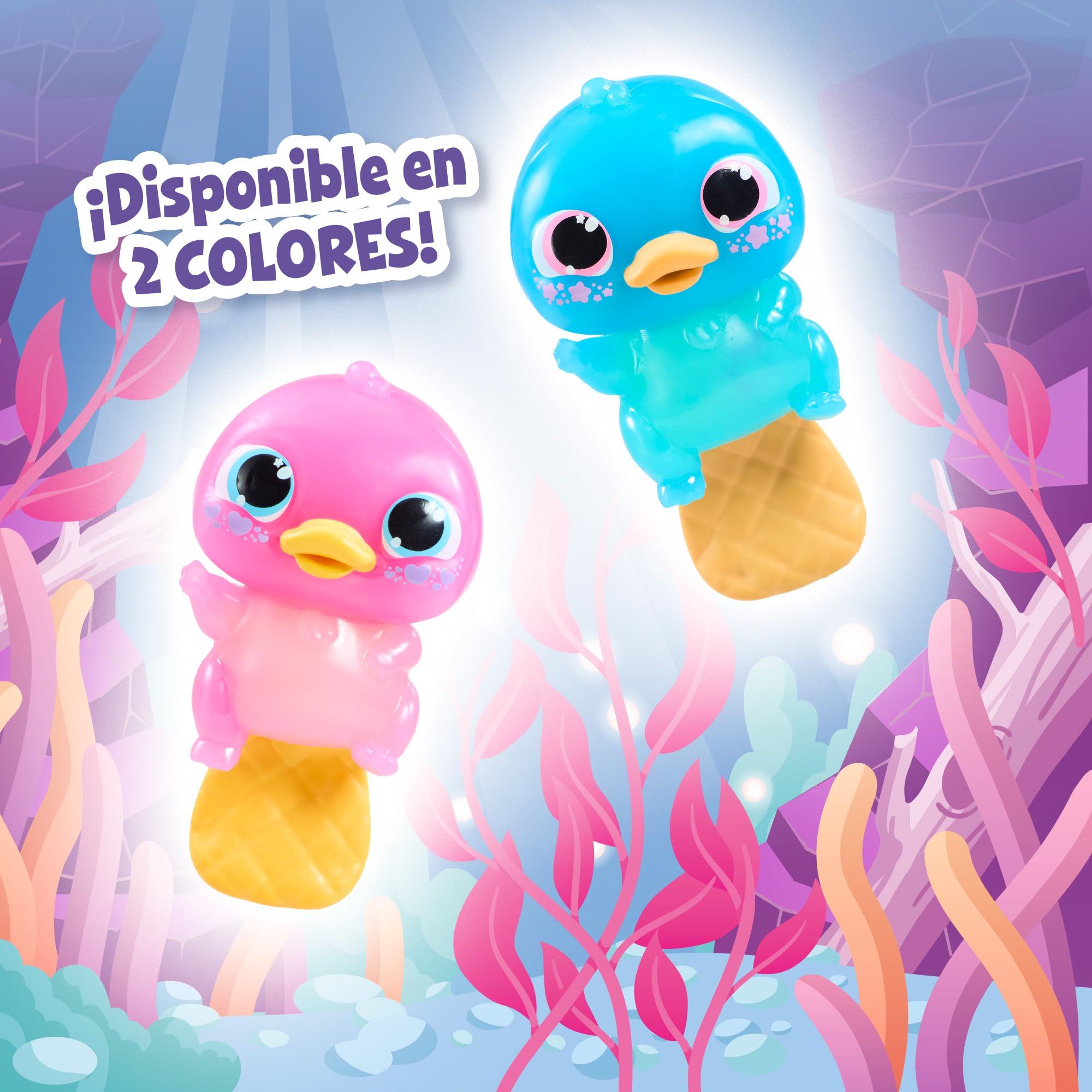 Bizak Animagic Let's GLO Ornitorrinco Mascota Electrónica y Lumínica, Rosa, Juego Sensorial y Experiencia Táctil, Cuerpo Extensible, Flota y Brilla en el Agua, a Partir de 4 Años (64555204-2) — view 5