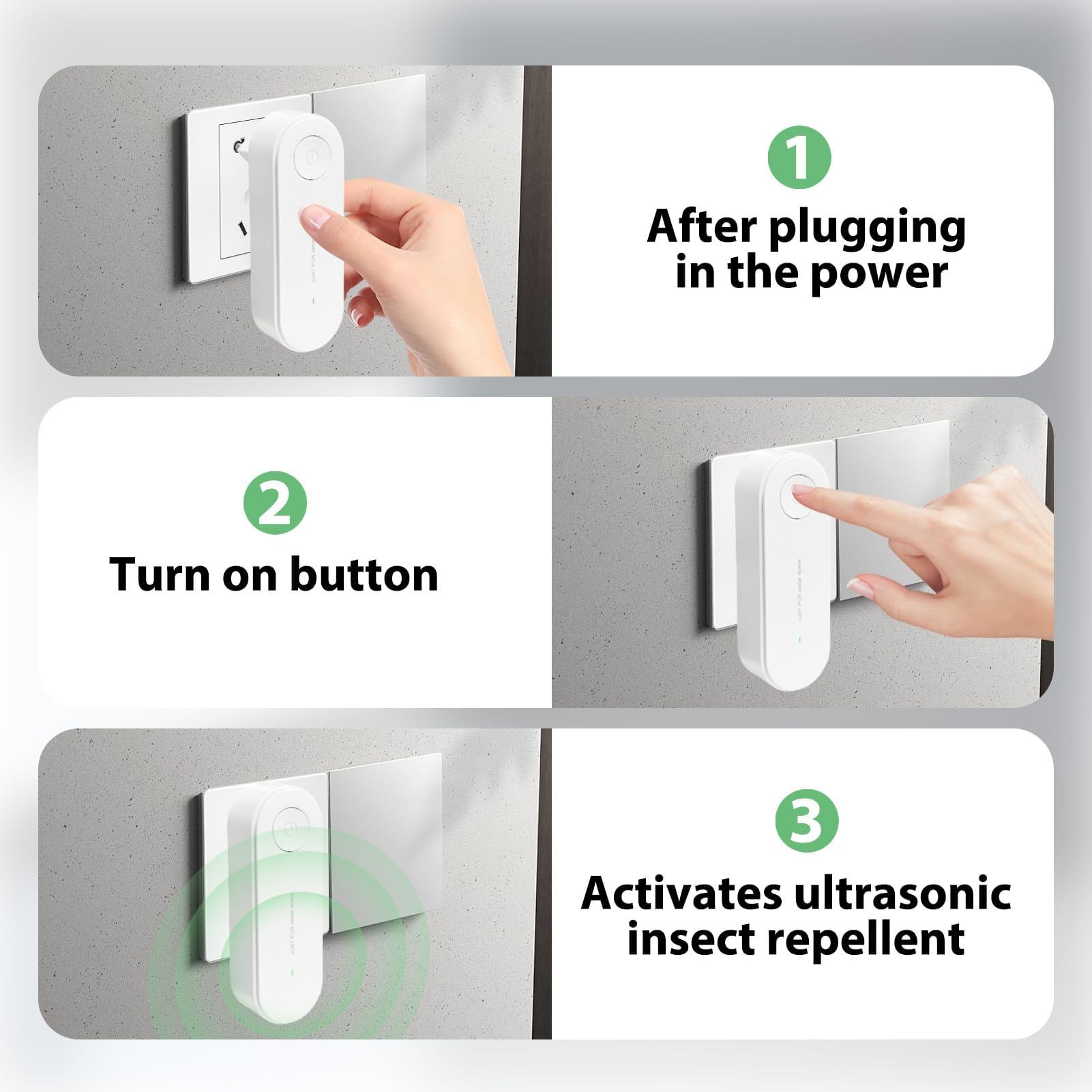 Purificateur d'Air Anti-Acariens avec Ultrasons et Ions Négatifs - Élimine les Acariens, Repousse les Insectes - Portable pour Chambre, Maison, Bureau - Purification d'Air Silencieuse et Efficace